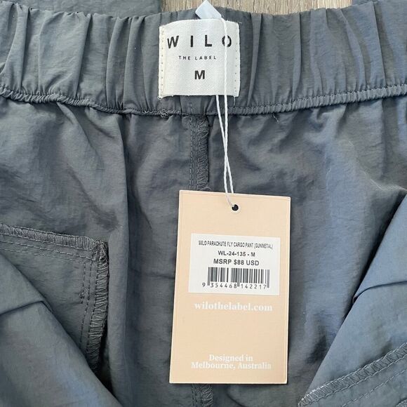 NWT WILO The Label Parachute Fly Cargo Pant Gunmetal - Size: Medium - Picture 5 of 8